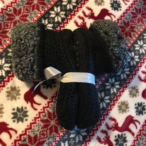 Cozy knitted slippers